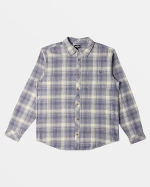 Billabong Coastline Flannel L/S Shirt-Slate Blue