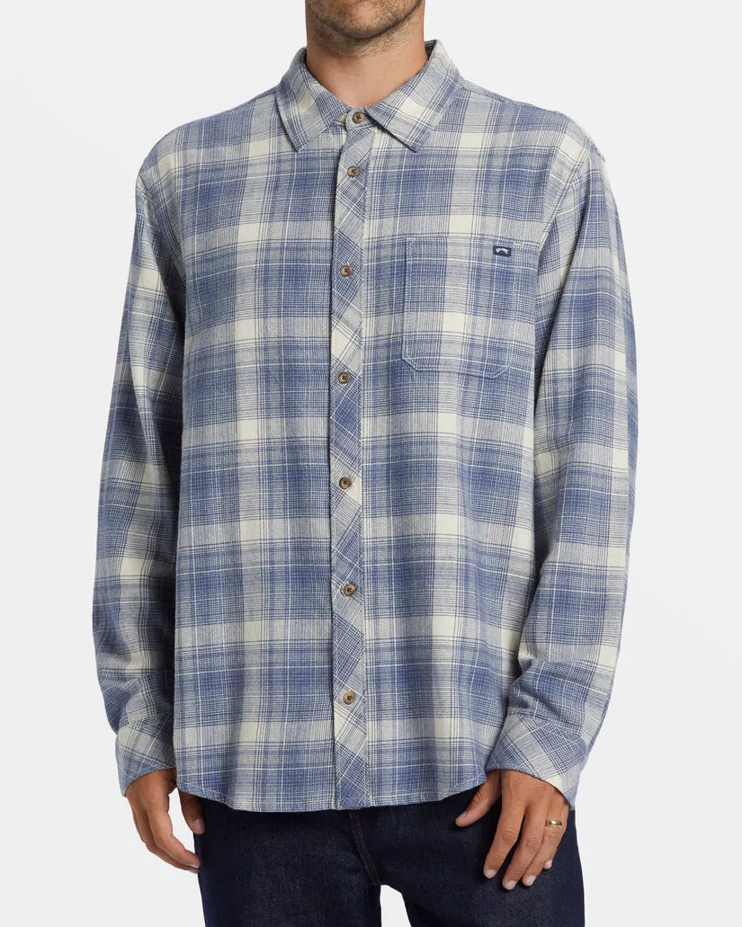 Billabong Coastline Flannel L/S Shirt-Slate Blue