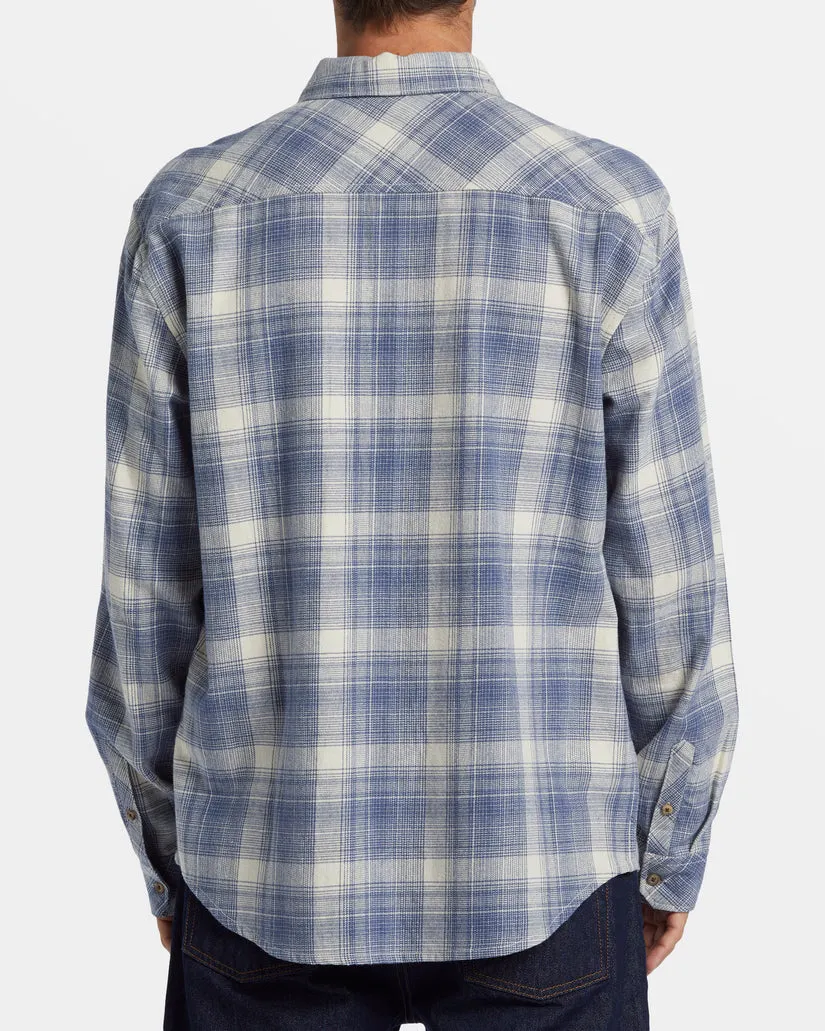 Billabong Coastline Flannel L/S Shirt-Slate Blue