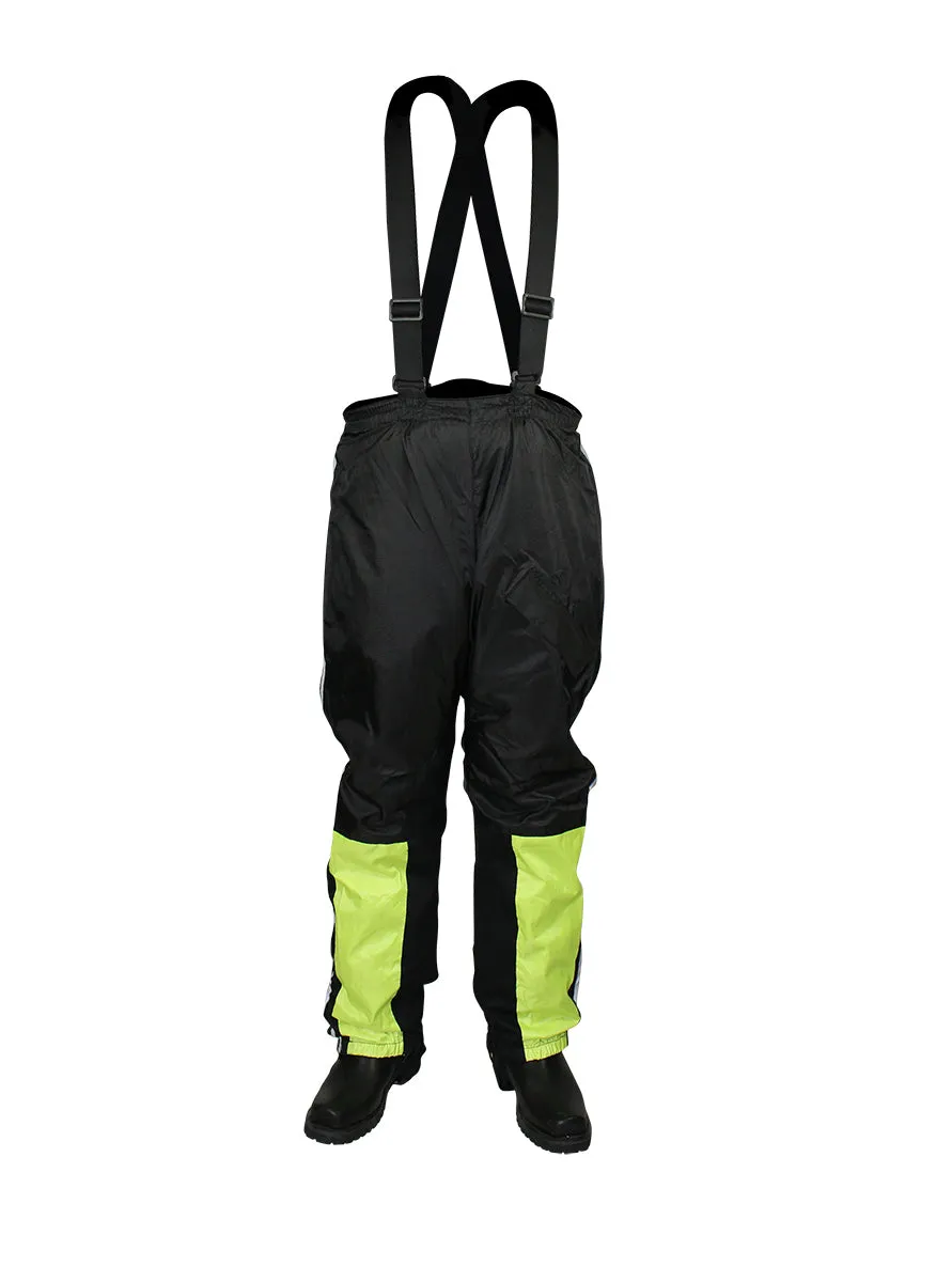 Black/Flourescent Textile Two-Piece Rain Suit By Dream Apparel®