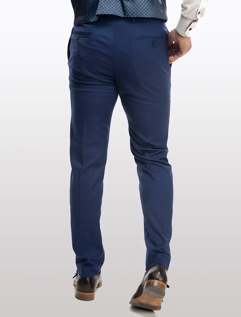 Blue Men's Slim-Fit Suit Separates Pants