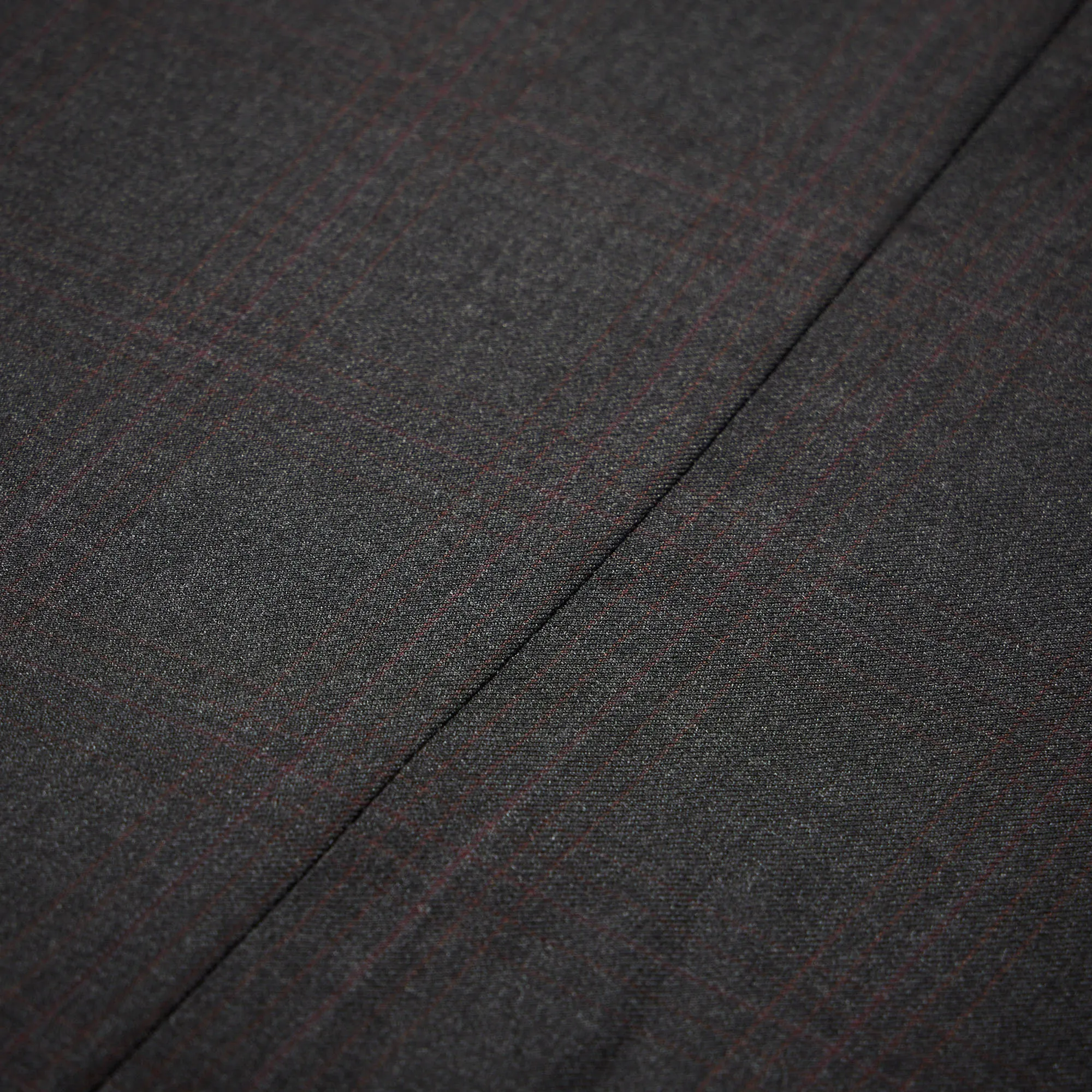 CORNELIANI Over checked Suit CHARCOAL/BURGUNDY REG