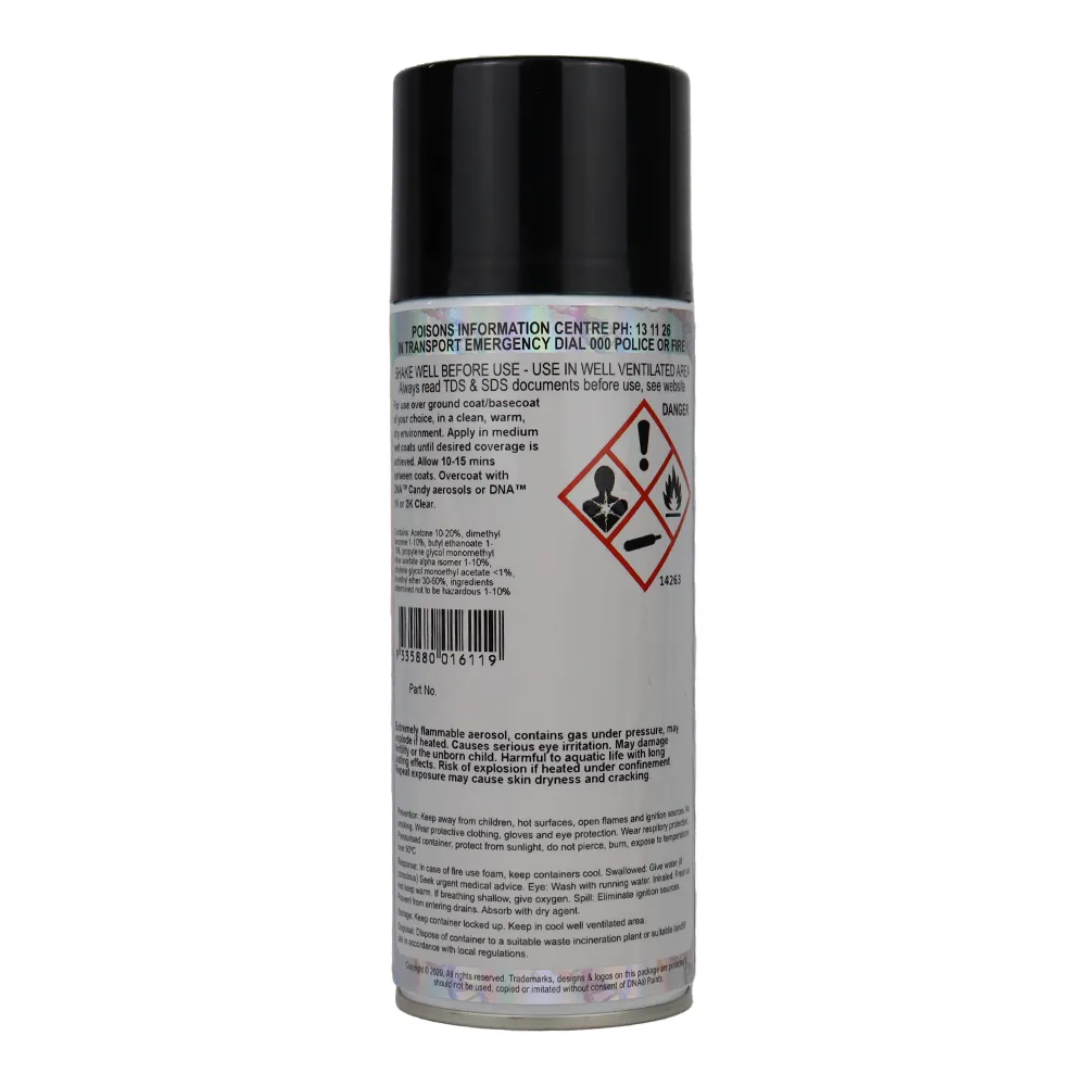 DNA PAINTS Metal Flake 350ml Aerosol Silver Coarse - 100 Micron