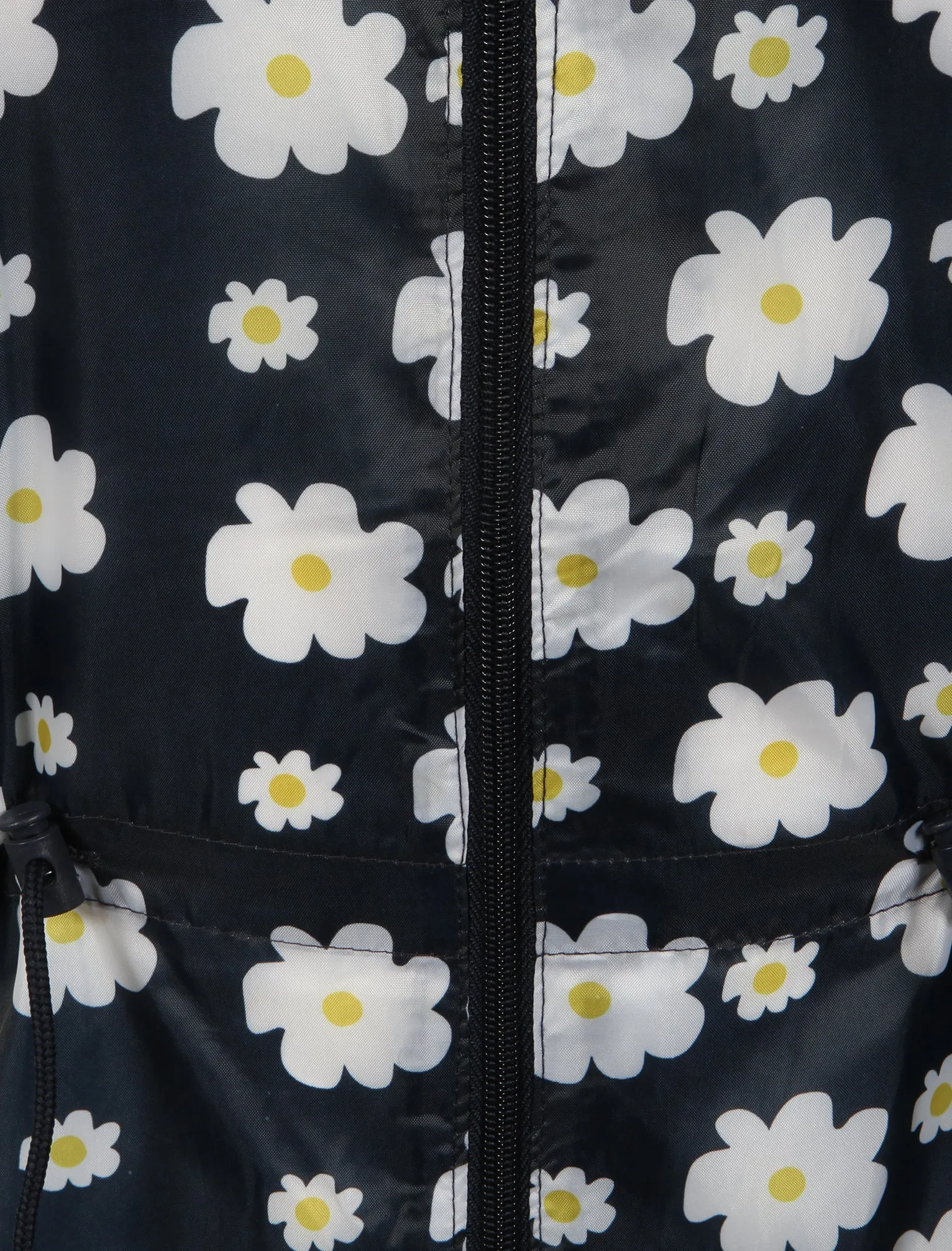 Ella Pac A Mac Lightweight Jacket in Navy Daisy Print