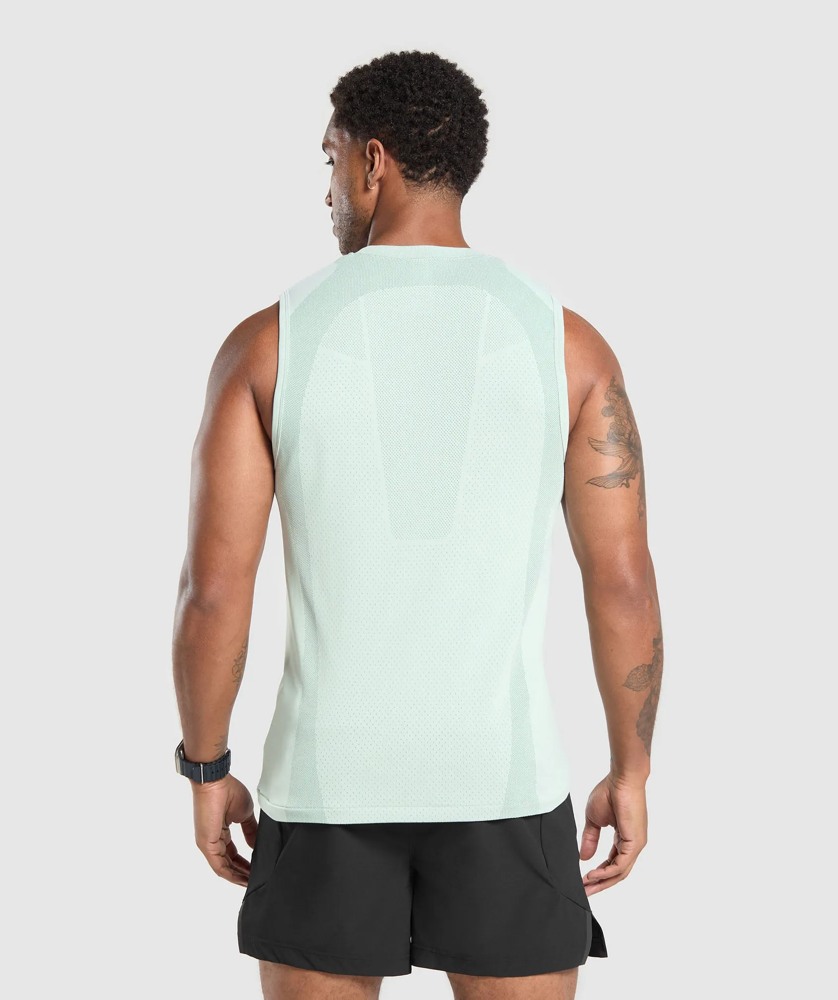 Gymshark Apex Seamless Tank - Cool Turquoise/Black