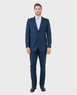 Indigo Blue Wool Twill Modern Fit Suit