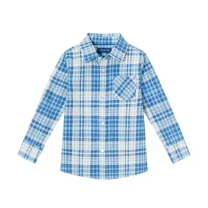 Kids Ultra Soft Buttondown Shirt | Blue Cream