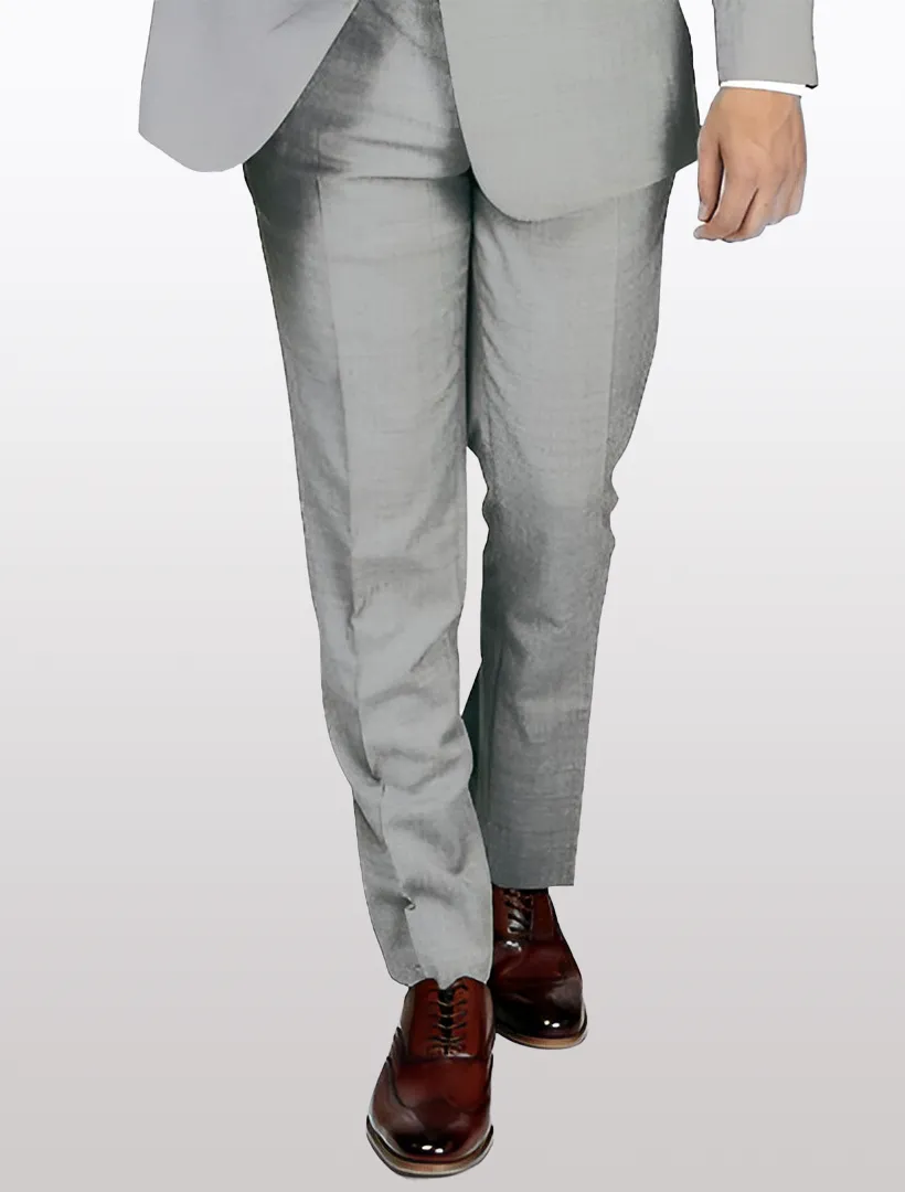 Light Grey Men's Slim-Fit Suit Separates Pants