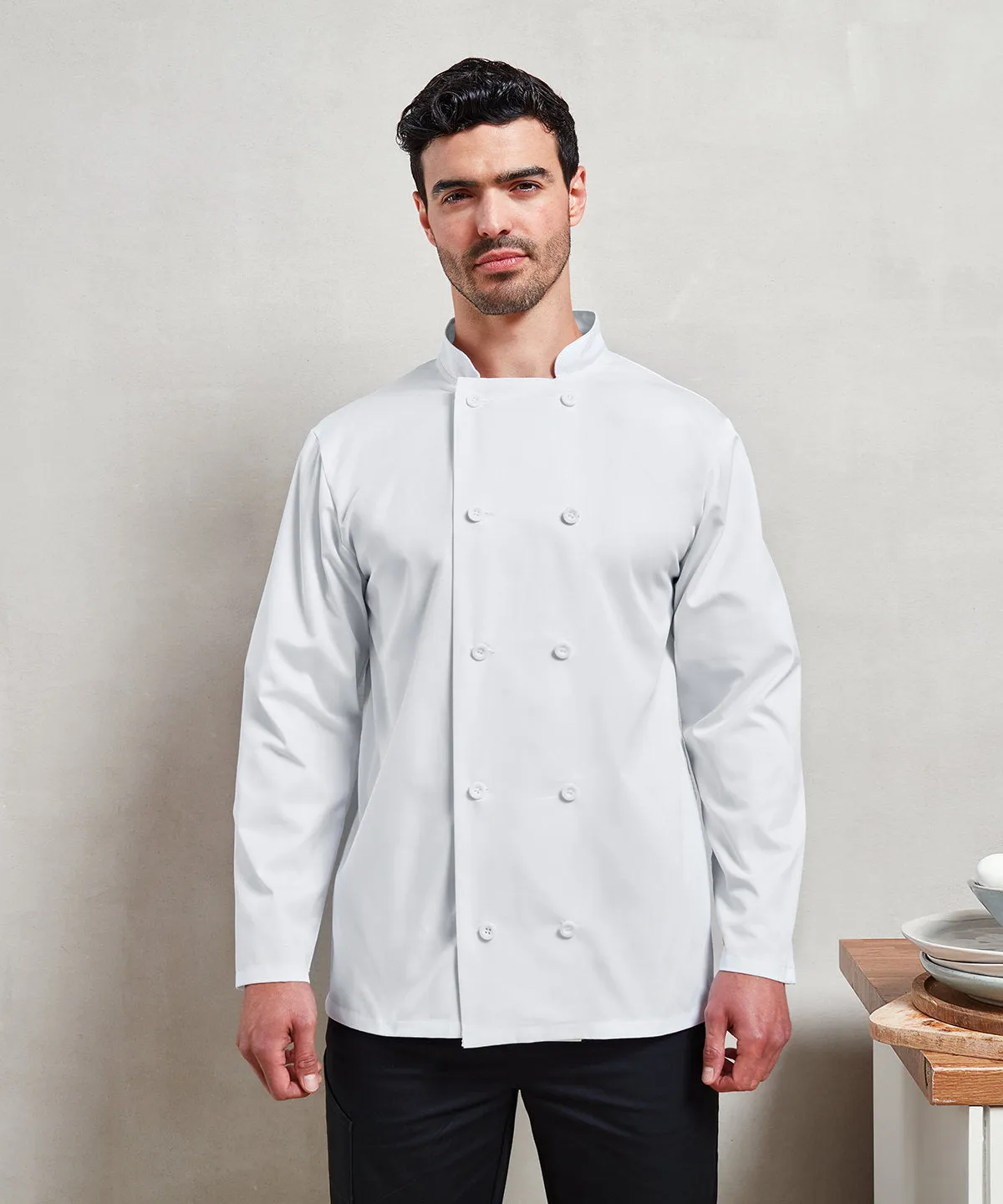 Long sleeve chefs jacket | White