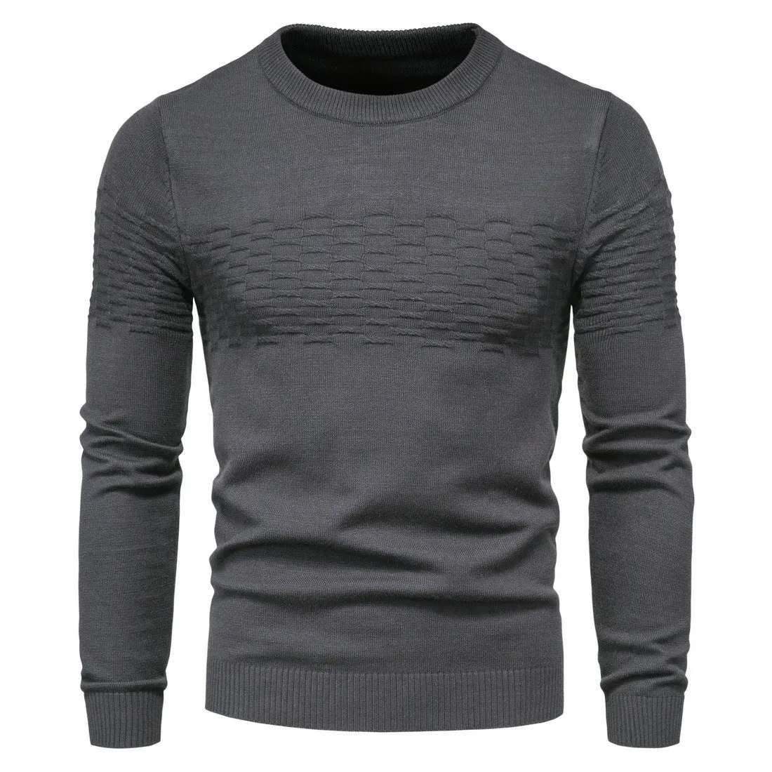 Men's Casual Slim Fit Pullover Round Neck Sweaters