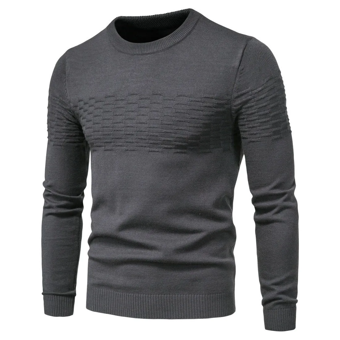 Men's Casual Slim Fit Pullover Round Neck Sweaters