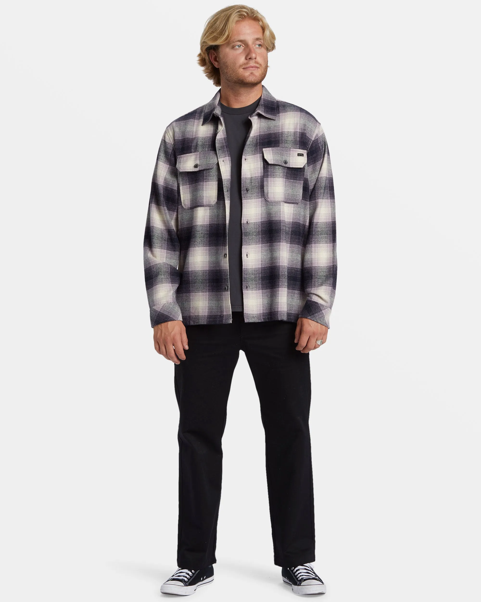 Offshore Flannel Shirt - Purple Ash