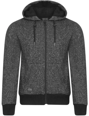 Rammer Sherpa Lined Hoodie in Charcoal Fleck - Dissident