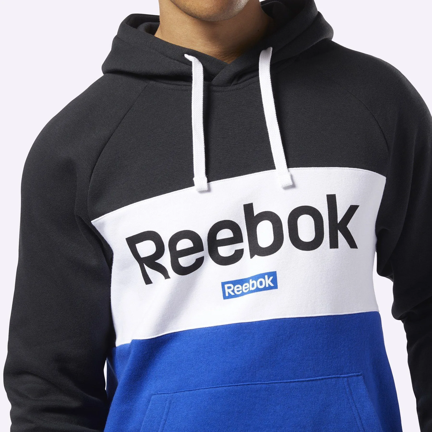 Reebok - Men's Training Essentials Linear Logo Hoodie - Black