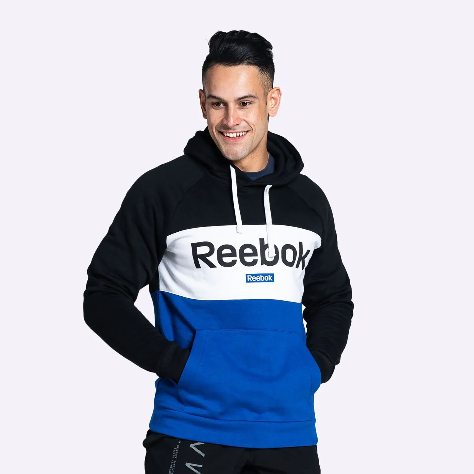 Reebok - Men's Training Essentials Linear Logo Hoodie - Black