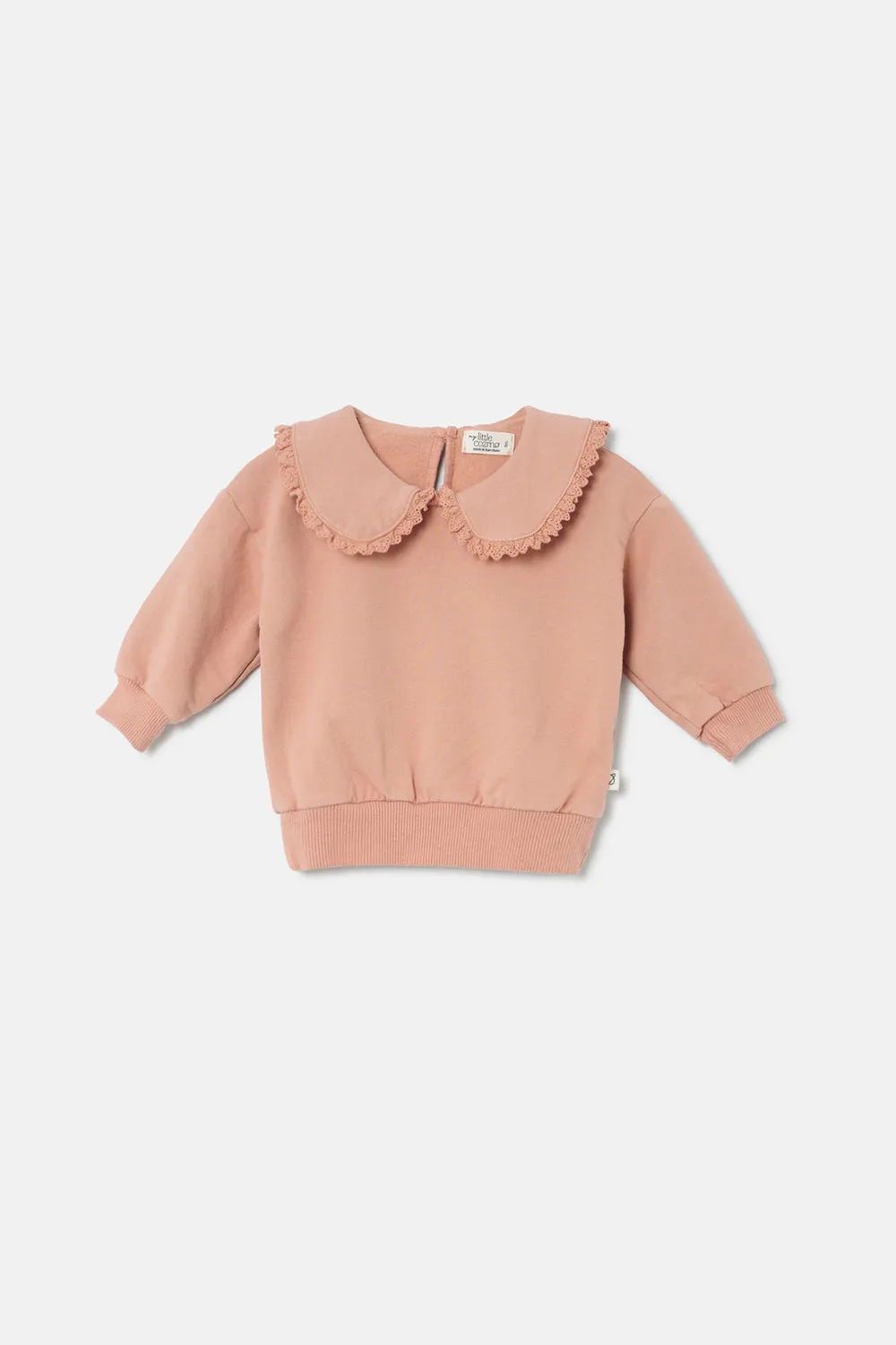 Soft-touch ruffle baby sweatshirt