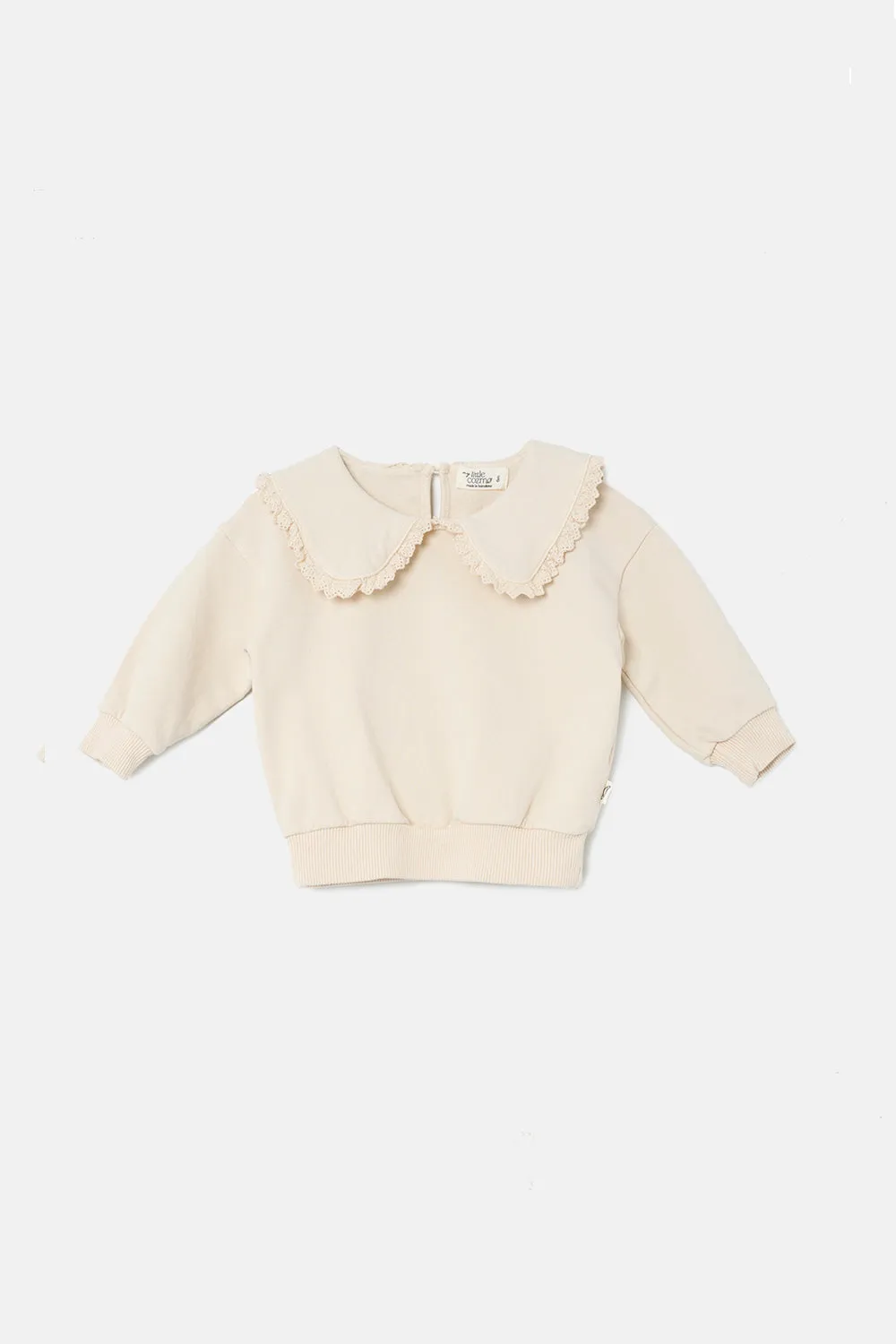 Soft-touch ruffle baby sweatshirt