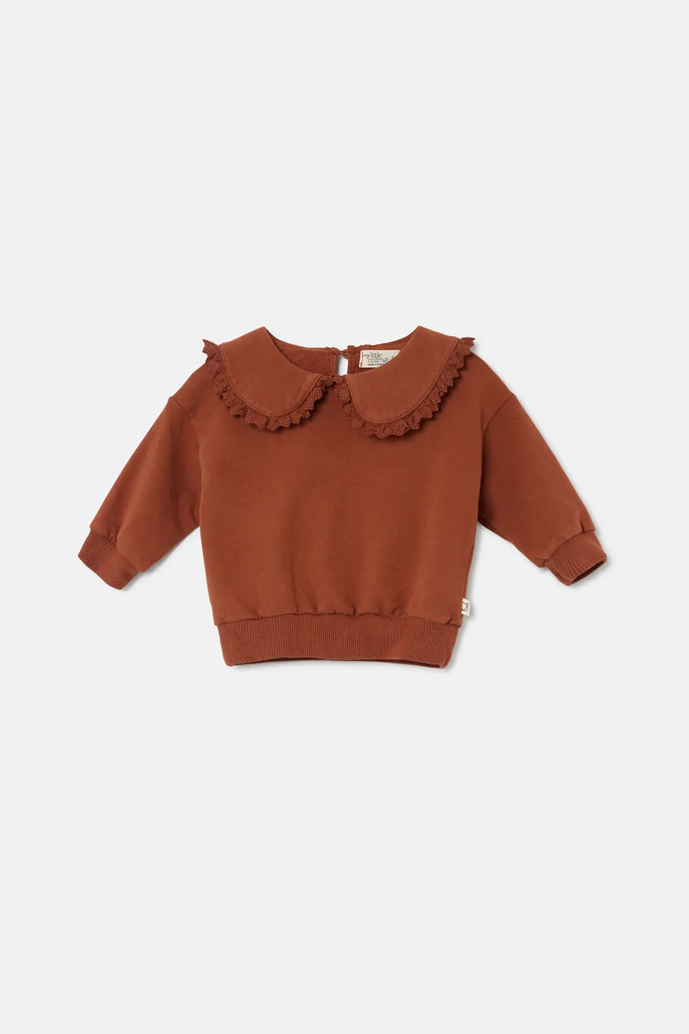 Soft-touch ruffle baby sweatshirt