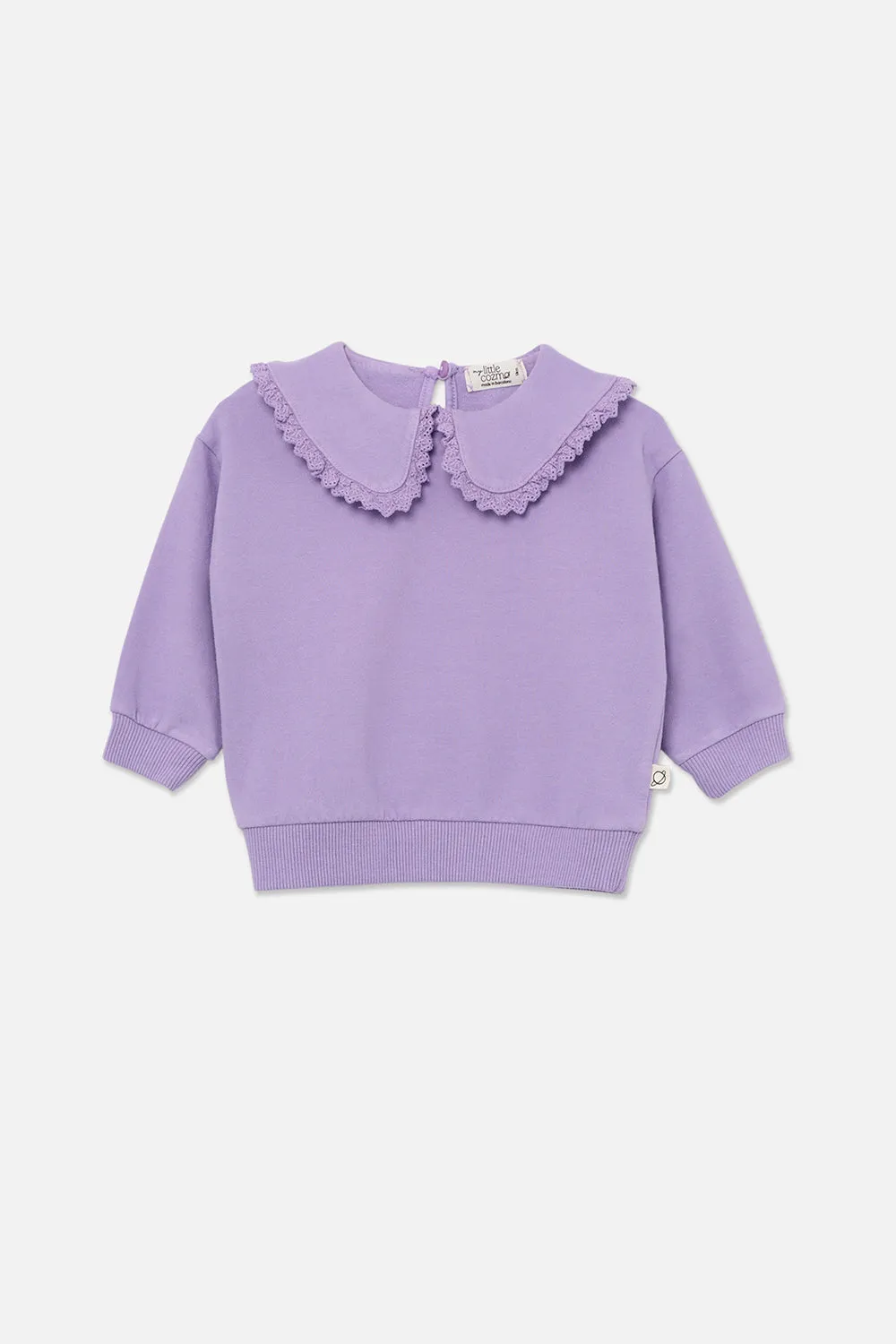 Soft-touch ruffle baby sweatshirt