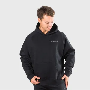 THE BRAVE - OVERSIZED HOODIE - BLACK