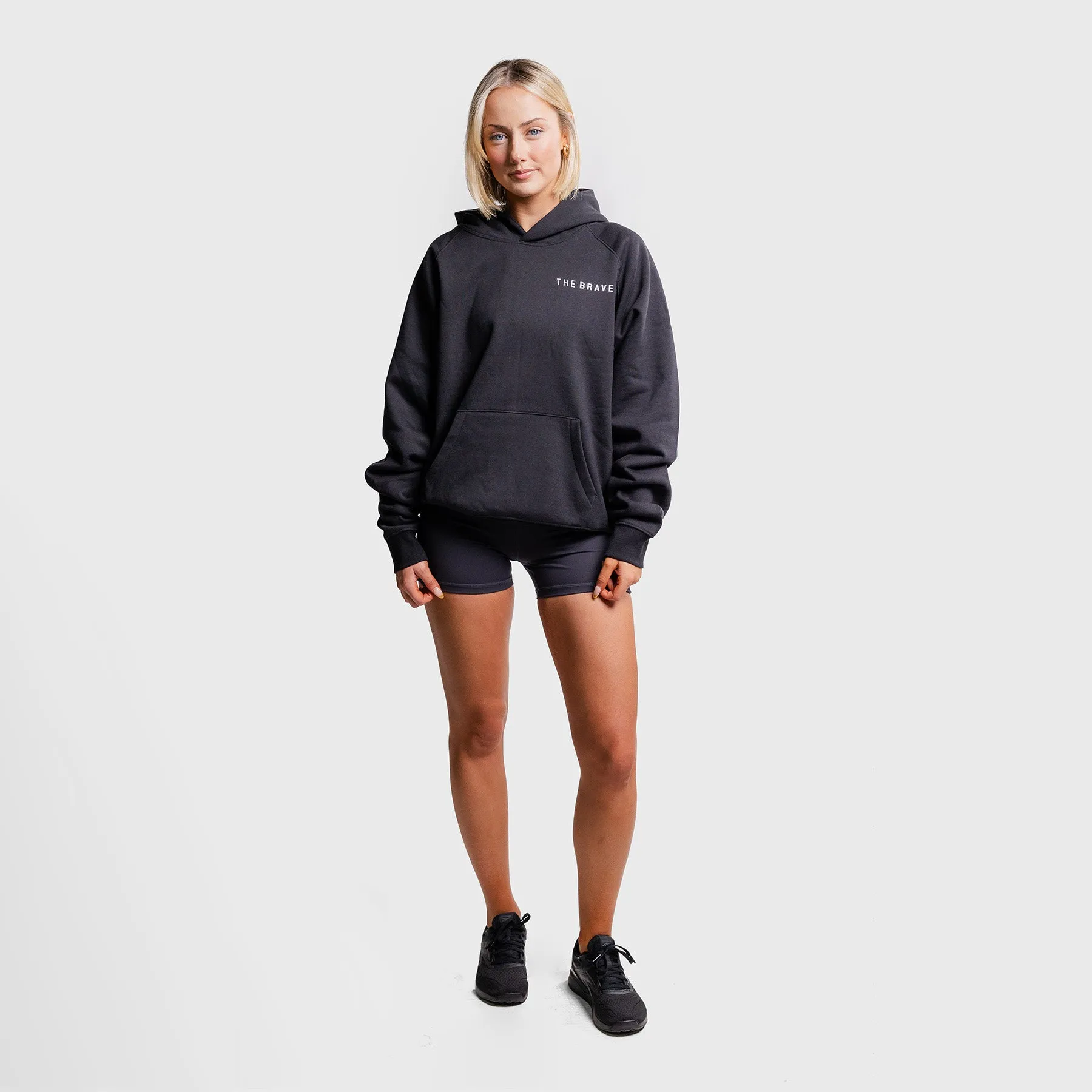 THE BRAVE - OVERSIZED HOODIE - BLACK