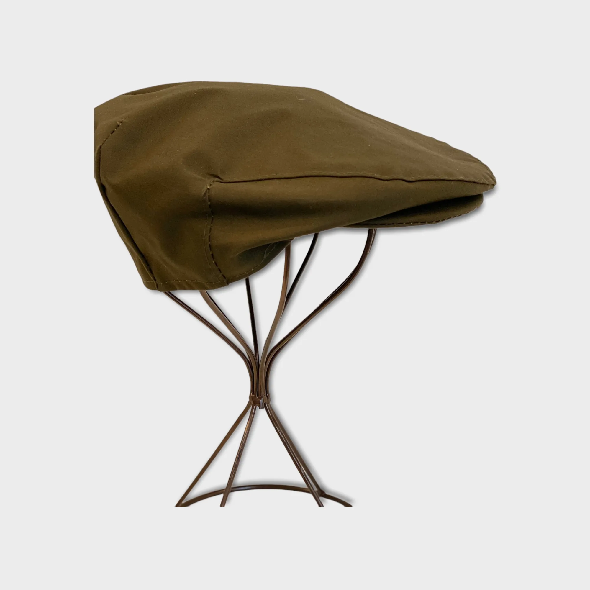 Waterproof Wax Ware Flat Cap - Olive