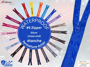 Waterproof Zippers Close End 30 CM