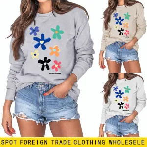 Women's Loose Long Sleeve Large Size Round Neck Sweater